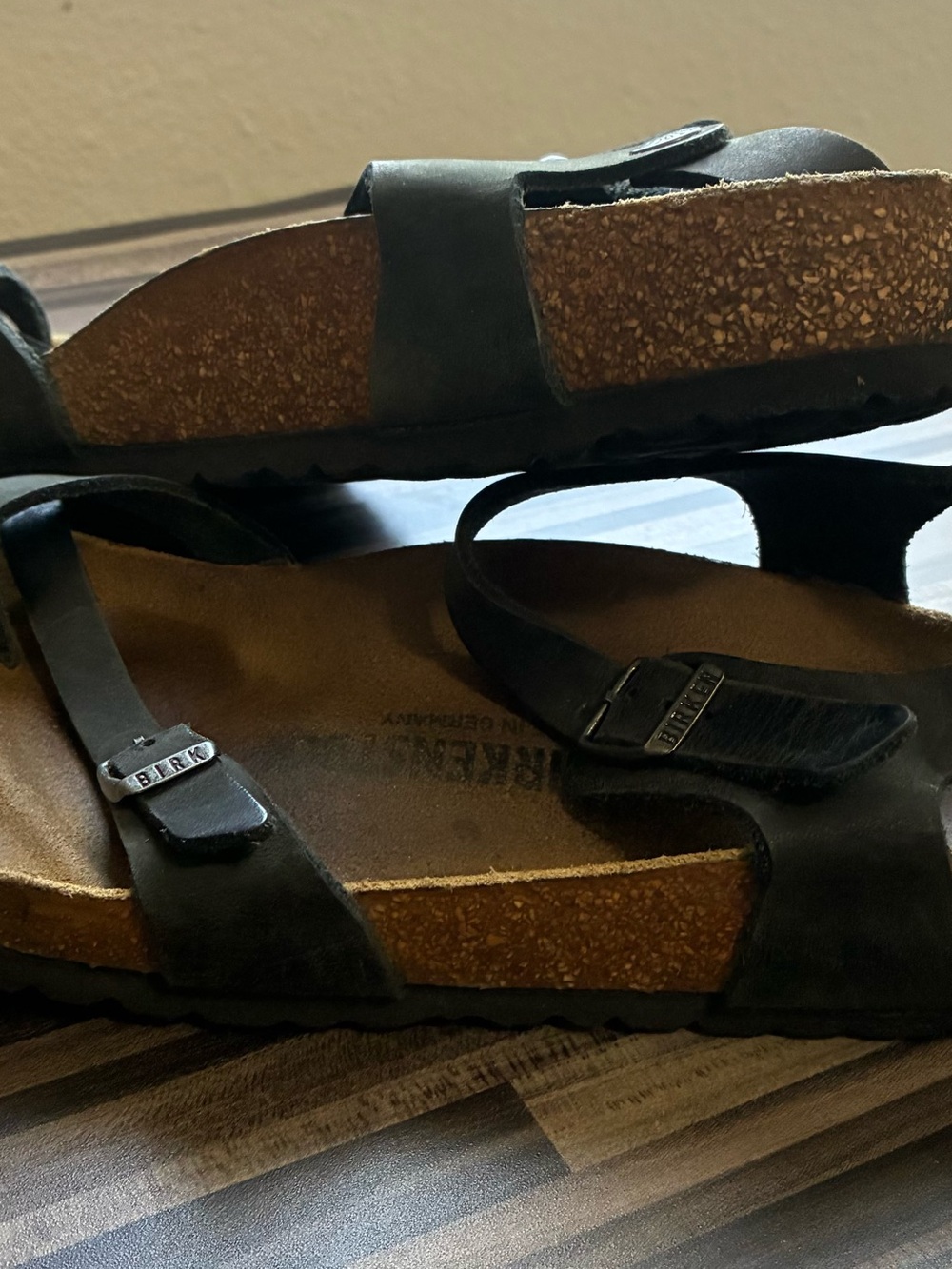 Birkenstock Black Leather Two‑Strap Women's Sandals - Picture 5 of 5